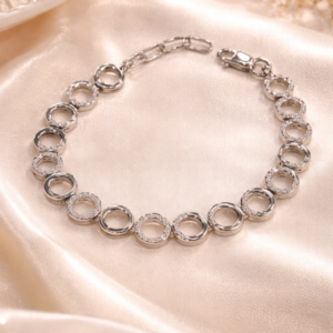 Silver Designer Bracelet with Diamond