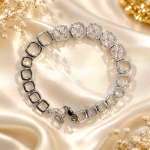 Silver Designer Bracelet with Diamond