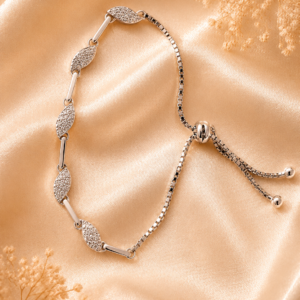 Silver Designer Bracelet with Diamond