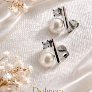 Silver Designer Perl Earrings