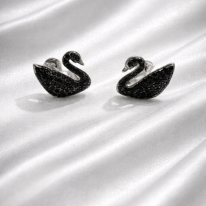 Silver Designer Swam design Earrings