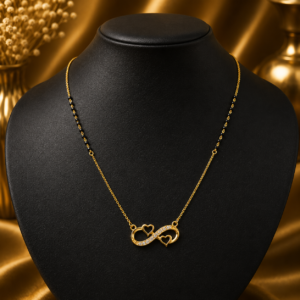 Silver Golden Designer Mangalsutras with infinity Pendant