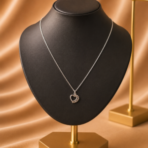 Silver Designer Chain with Heart Pendant