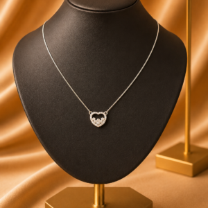 Silver Designer Chain with Heart Pendant