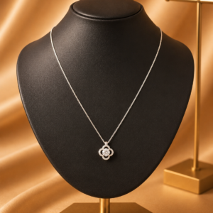 Silver Designer Chain with Diamond Pendant