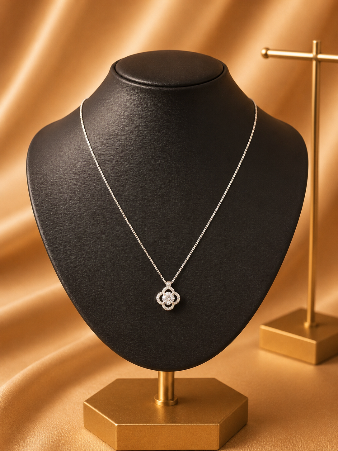 Silver Designer Chain with Diamond Pendant
