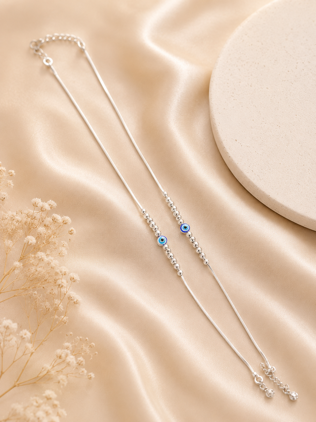 Silver Designer Anklets
