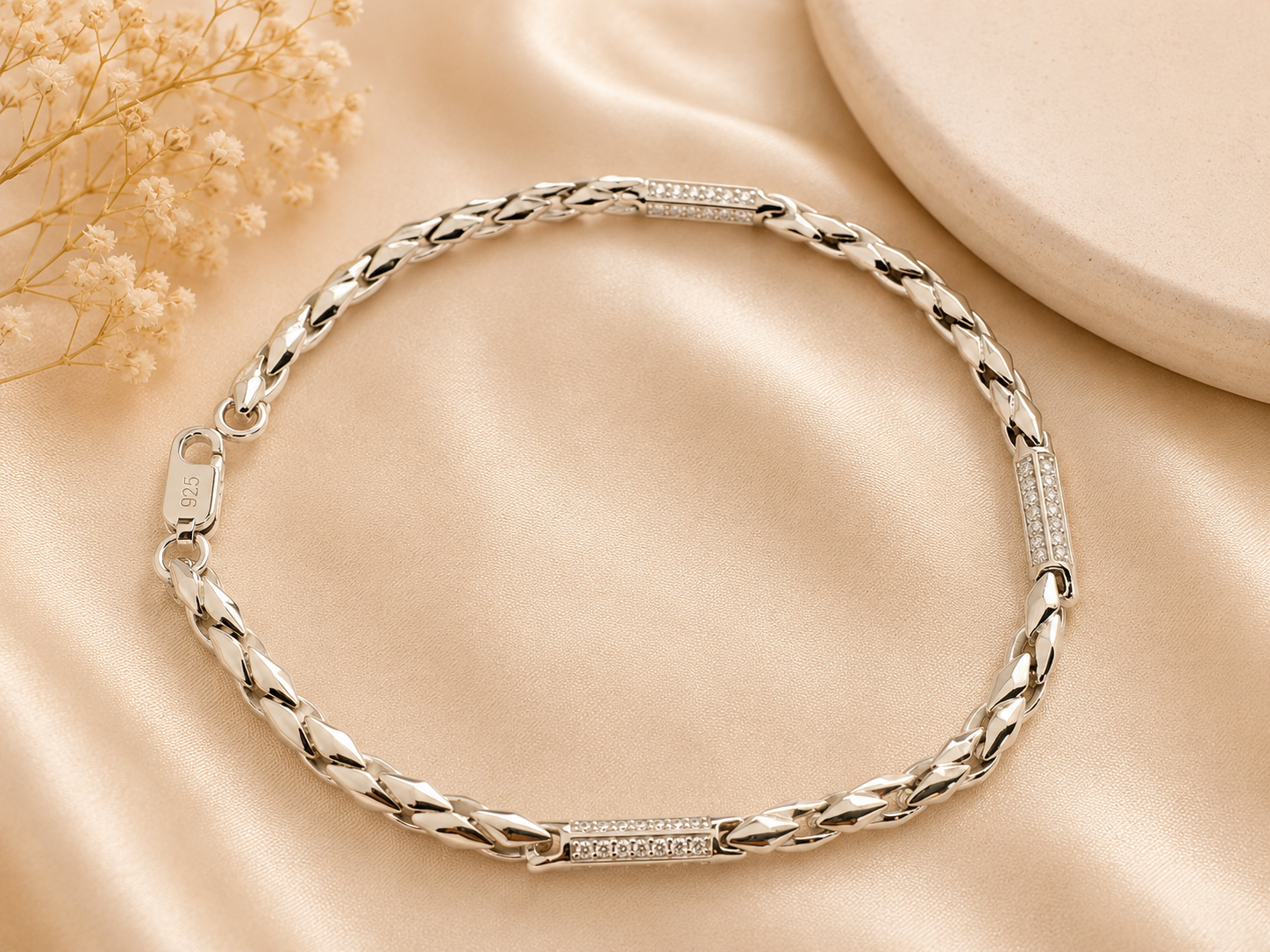 Silver Designer Bracelet for Men's