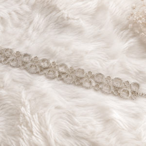 Silver Designer Bracelet with Diamonds