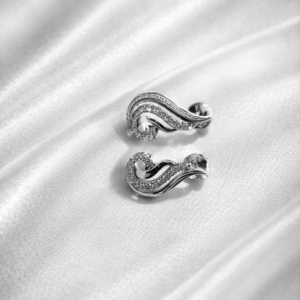 Silver Designer Diamond Earrings