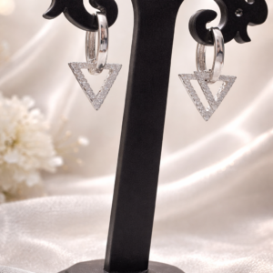Silver Designer hoop Earrings