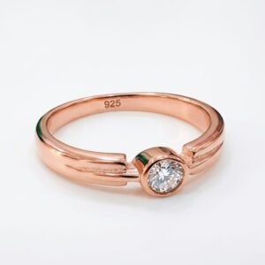 Rosegold Single Diamond Rings