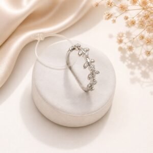 Silver Diamond Designer Vine Rings